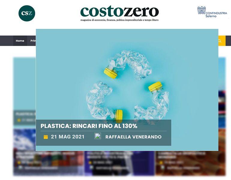 “Plastica, rincari fino al 130%” Costozero intervista Giuseppe Rinaldi