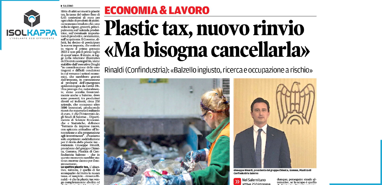 Plastic Tax, nuovo rinvio. Rinaldi: “Bisogna cancellarla”
