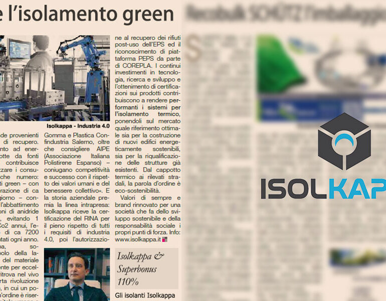 Su Il Sole 24 ore Isolkappa e l’isolamento green