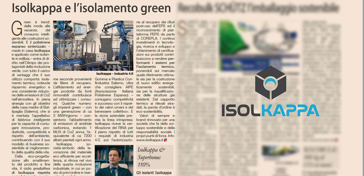 Su Il Sole 24 ore Isolkappa e l’isolamento green