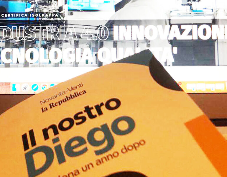 Maradona, Isolkappa tra i sostenitori del libro “Il nostro Diego” L’AD Rinaldi: “Sosteniamo la cultura in tutte le sue forme”